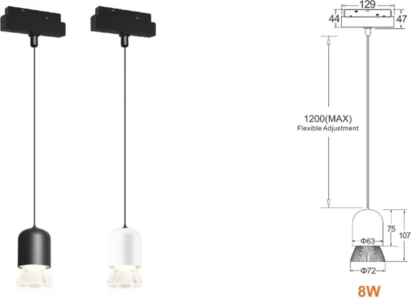 Изображение товара Трековый светильник ILedex Technical Vision 4822-015-D72-8W-38DG-4000K-BK