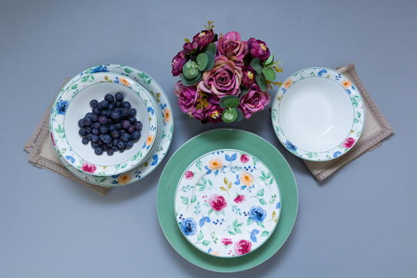 Изображение товара Набор столовой посуды JEWEL Грейс ПС0019-09 (19пр)