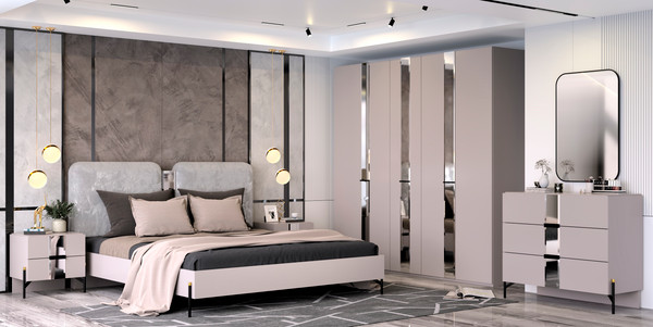 Изображение товара Комплект мебели для спальни Кастанье Дезире-5 (кашемир)