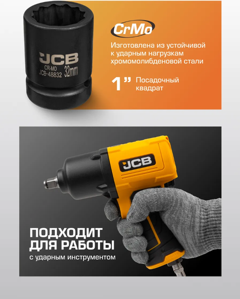 Изображение товара Головка слесарная JCB 48832 (63068)