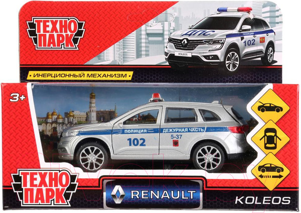 Изображение товара Автомобиль игрушечный Технопарк Renault Koleos. Полиция / KOLEOS-P