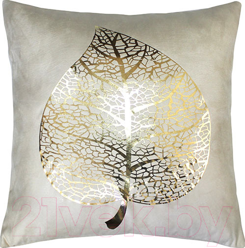Изображение товара Подушка декоративная MATEX Luxury Лист / 13-822 (золото/бежевый)