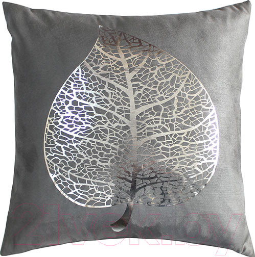 Изображение товара Подушка декоративная MATEX Luxury Лист / 13-839 (серебристый/серый)