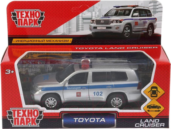 Изображение товара Автомобиль игрушечный Технопарк Toyota Land Cruiser. Полиция / CRUISER-P