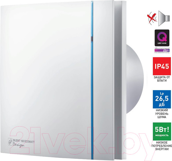 Изображение товара Вентилятор накладной Soler&Palau Silent-100 CRZ Design Ecowatt / 5210611000