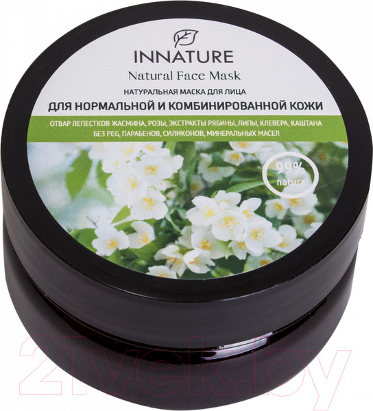 Изображение товара Маска для лица кремовая Innature Розовая натуральная для нормальной и комбинированной кожи (50мл)