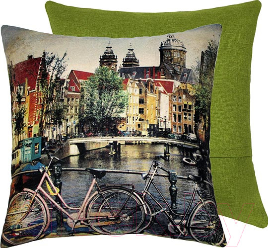 Изображение товара Подушка декоративная MATEX Travel Велосипеды / 08-651 (зеленый)