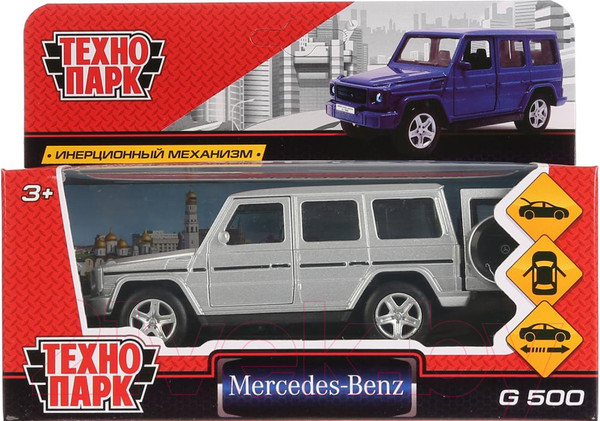 Изображение товара Автомобиль игрушечный Технопарк Mercedes-Benz G-Class / G-СLASS-SL (серебристый)