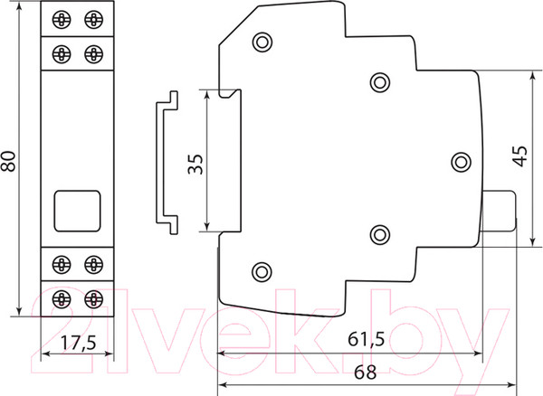 Изображение товара Кнопка на DIN-рейку TDM SQ0214-0016