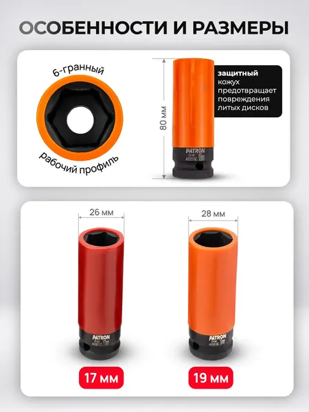 Изображение товара Набор головок слесарных Patron P-4032TH44 (63079)