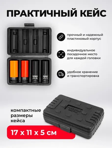 Изображение товара Набор головок слесарных Patron P-4032TH44 (63079)