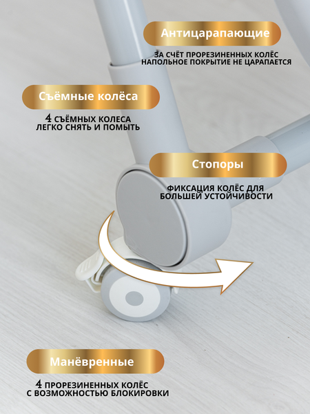 Изображение товара Стульчик для кормления VipBaby Polly 4в1 (Stone)