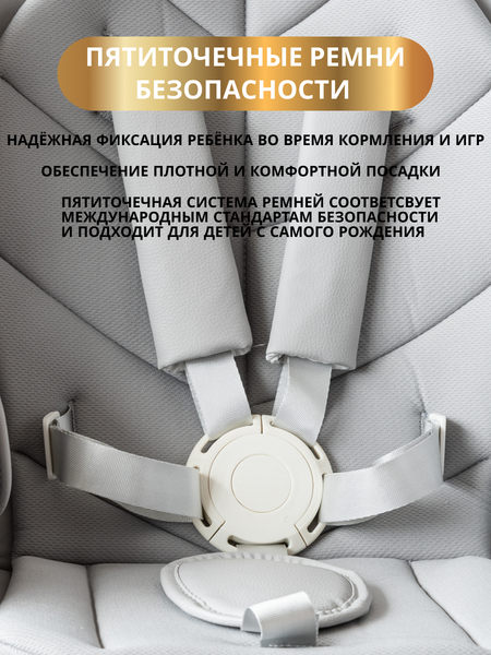 Изображение товара Стульчик для кормления VipBaby Polly 4в1 (Stone)