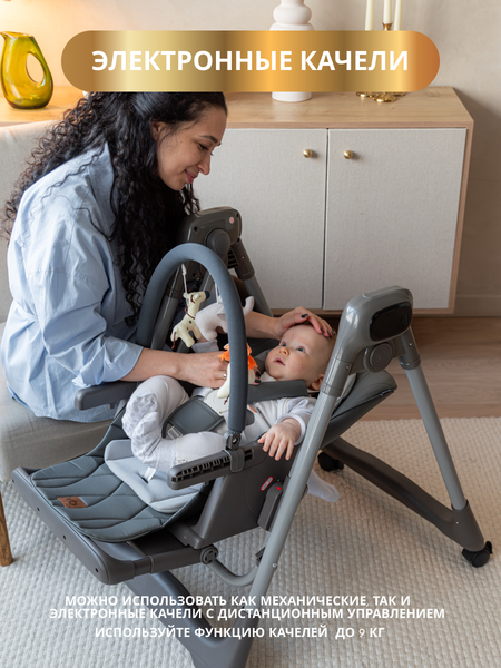 Изображение товара Стульчик для кормления VipBaby Polly 4в1 (Graphite)