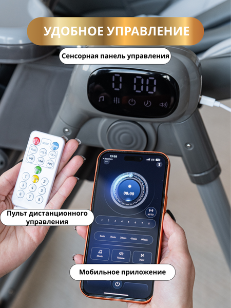 Изображение товара Стульчик для кормления VipBaby Polly 4в1 (Graphite)