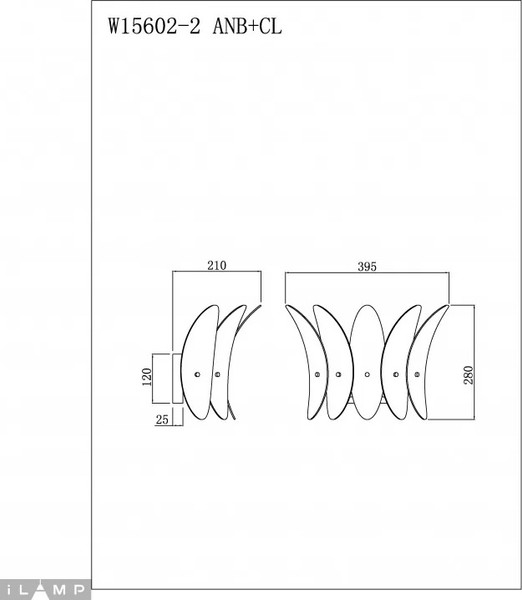 Изображение товара Бра ILamp Gramercy W15602-2 ANB+CL