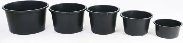 Изображение товара Таз строительный RV Plast Стандарт круглый 0006 (45л, черный)