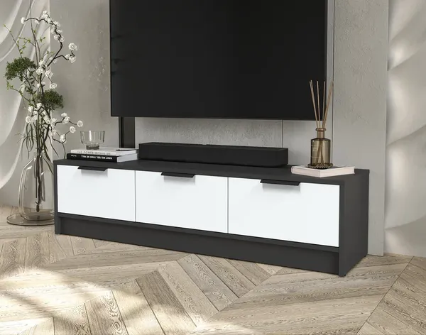 Изображение товара Тумба Interline ТВ Концепт КТ-ТВ3-35 Глосс (антрацит/белый)