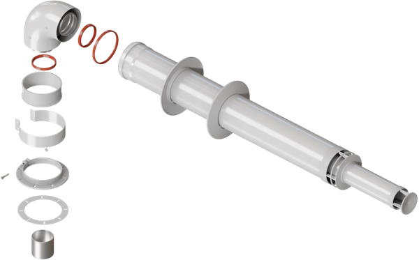 Изображение товара Дымоход для котла Navien Антилед Унив 60/100 - 750 мм (KTL-01-075K)