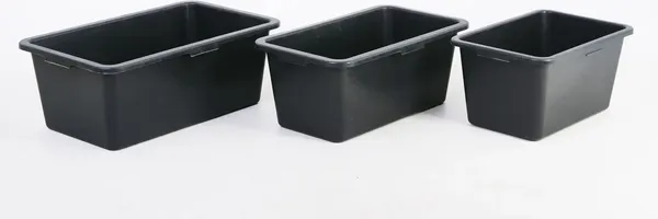 Изображение товара Таз строительный RV Plast Стандарт прямоугольный 0120 (55л, черный)
