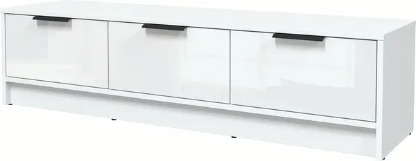 Изображение товара Тумба Interline ТВ Концепт КТ-ТВ3-35 Глосс (белый платинум/белый глянец)