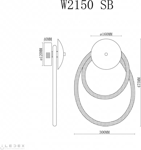 Изображение товара Бра ILedex Cross W2150 SB
