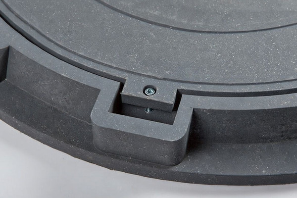 Изображение товара Люк канализационный PLASTKRAFT А30 30 Кн h110 с ЗУ (серый)