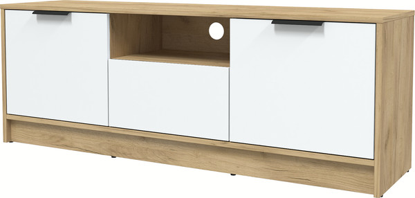 Изображение товара Тумба Interline ТВ Концепт КТ-ТВ3-50 Глосс (дуб золотой/белый)