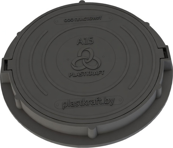 Люк канализационный PLASTKRAFT А15 15 Кн h60/25 (черный 60x25) — фото 5