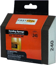 Изображение товара Губка абразивная Firsttool 240 угловая 125x90x25мм / F060197