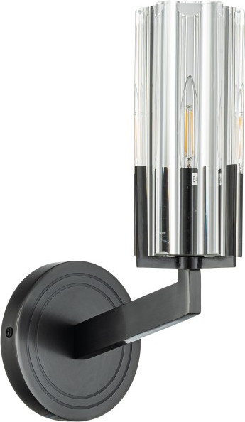 Изображение товара Бра Belfast Malone 6035-1 BL CL  (черный/стекло)