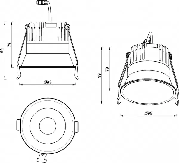 Изображение товара Точечный светильник ILedex Technical Mars DIM 212-12W-D95-4000K-24DG-BK