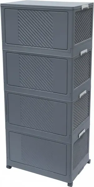 Изображение товара Комод пластиковый Runis 65х42х146см / 16-34 (графит)