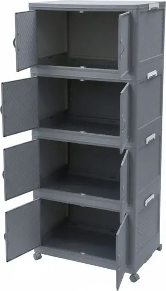 Изображение товара Комод пластиковый Runis 65х42х146см / 16-34 (графит)