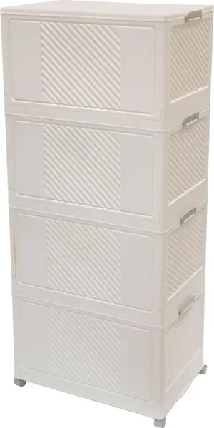 Изображение товара Комод пластиковый Runis 65х42х146см / 16-33 (сливочный)