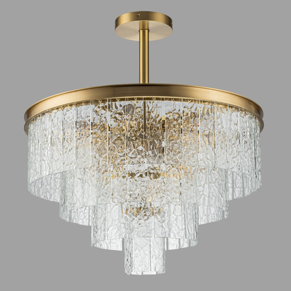 Изображение товара Люстра Belfast Harland 6308-6 BR CL (латунь/стекло)