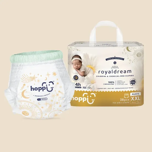 Изображение товара Подгузники-трусики детские Hoppi RoyalDream XXL от 15кг / HB-041-XXL (28шт)