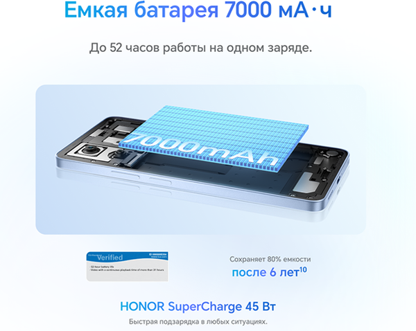 Изображение товара Смартфон Honor X8d 8GB/128GB (вельветовый черный)