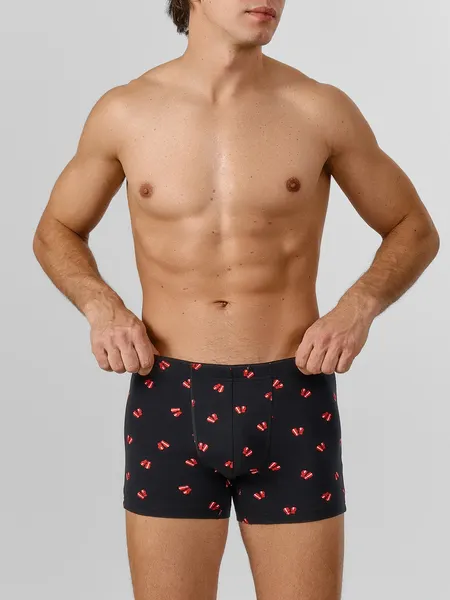 Изображение товара Трусы мужские Mark Formelle 411134 (р.94-104, боксерские перчатки на черном)