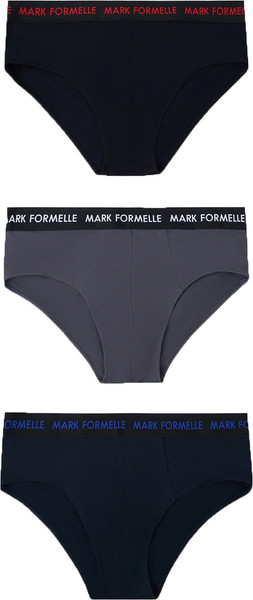 Изображение товара Комплект мужских трусов Mark Formelle 411170-3 (р.82-92, графит/неви/черный)