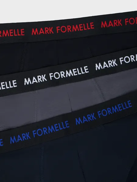 Изображение товара Комплект мужских трусов Mark Formelle 411170-3 (р.94-104, графит/неви/черный)