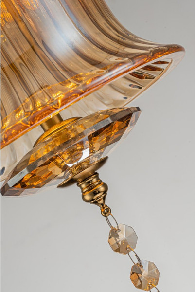 Изображение товара Потолочный светильник Belfast Herbison A1954-A3 CA GL (золотой/стекло/янтарный)