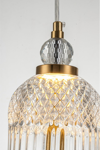 Изображение товара Потолочный светильник Belfast Herbison A1954 CL GL (золотой/стекло/прозрачный)