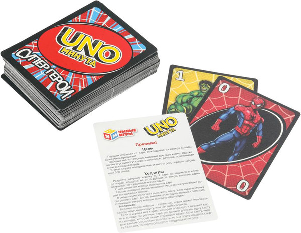 Изображение товара Настольная игра Умные игры UNO минута. Супергерои / 4630395044752