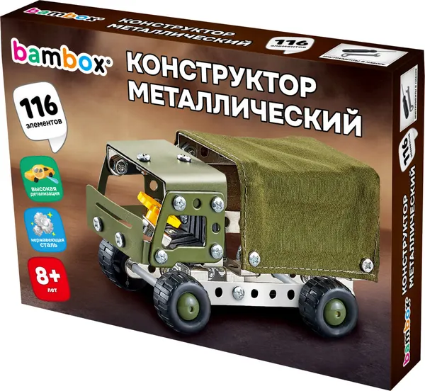 Изображение товара Конструктор BamBox Военный грузовик / 666362 (116эл)