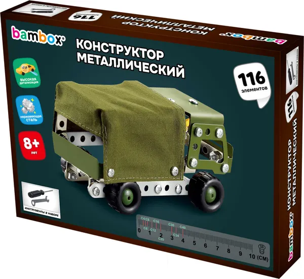 Изображение товара Конструктор BamBox Военный грузовик / 666362 (116эл)