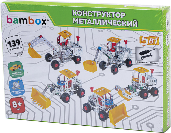 Изображение товара Конструктор BamBox Строительная техника 5в1 / 666370 (139эл)