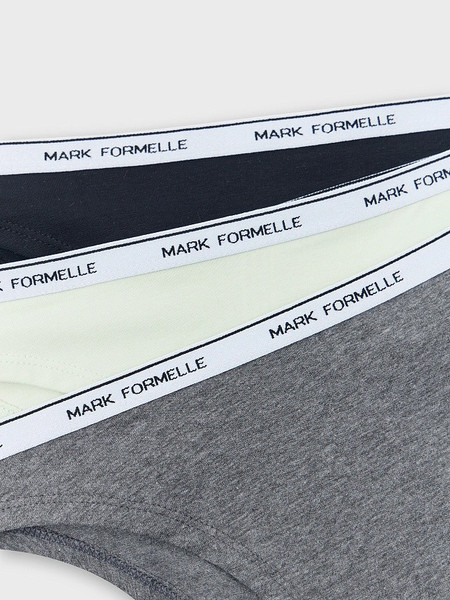 Изображение товара Комплект женских трусов Mark Formelle 412574-1-3 (р.94, темно-серый меланж 4348-F/мятный/черный)
