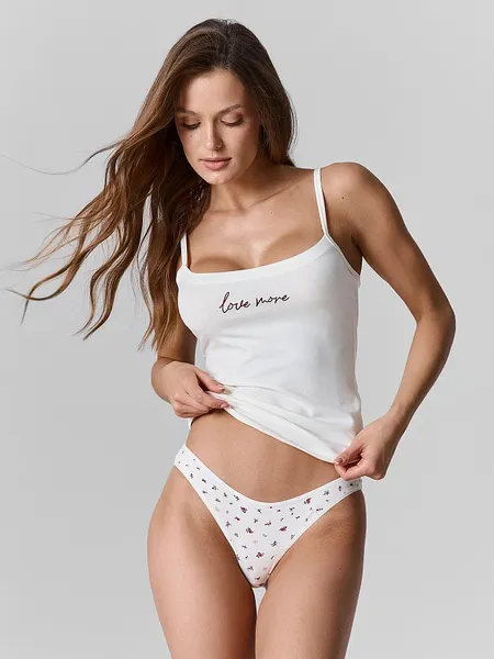 Изображение товара Комплект нижнего белья Mark Formelle 442210 (р.164/170-96-102, молочный/букетики на молочном)