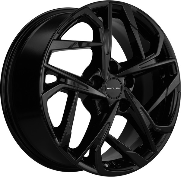 Литой диск Khomen KHW1716 Changan/Geely/Lexus 17x7" 5x114.3мм DIA 60.1мм ET 45мм (Black) — фото 3
